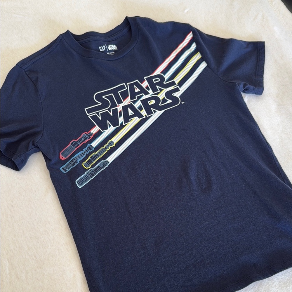 GAP Blue Short Sleeve Tee with Star Wars Design